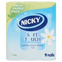 Nicky Soft Touch Toilet Roll - 9 Roll