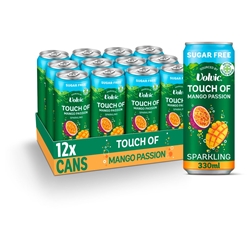Volvic Touch of Fruit Sparkling Mango Passion Fruit Can