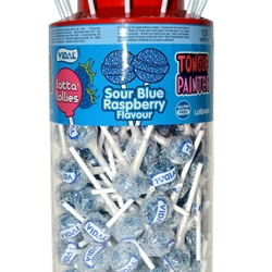 Vidal Blue Raspberry Sour Tongue Painter Lolly