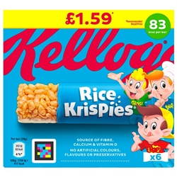 Rice Krispies Cereal & Milk Bar 6 Pack £1.59