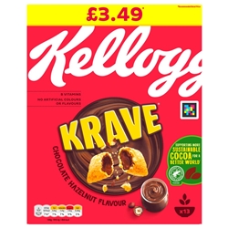 Kelloggs Krave Chocolate & Hazelnut £3.49