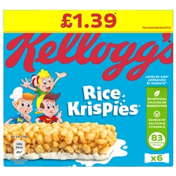 Rice Krispie Cereal & Milk Bar 6 Pack £1.39