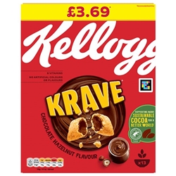 Kelloggs Krave Chocolate & Hazelnut £3.69