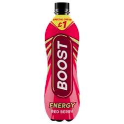 Boost Energy Red Berry Bottle £1.00