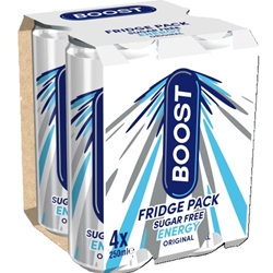 Boost Energy Sugar Free 250ml 4 Pack