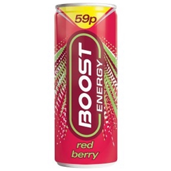 Boost Energy Red Berry Can 59p
