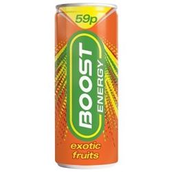Boost Energy Exotic Can 59p
