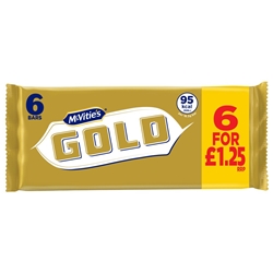 McVities Gold Bar 6 Pack £1.25