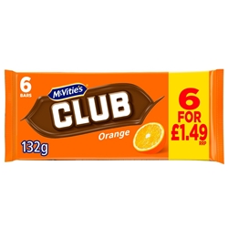 McVities Club Orange 6 Pack £1.49