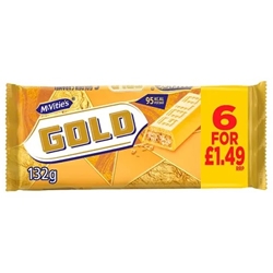 McVities Gold Bar 6 Pack £1.49