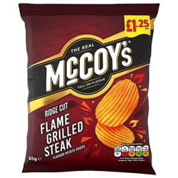 McCoys Flame Grilled Steak Crisps £1.25