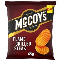 McCoys Flame Grilled Steak Crisps £1.25