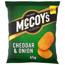 McCoys Cheddar & Onion Crisps £1.25