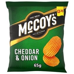 McCoys Cheddar & Onion Crisps £1.25