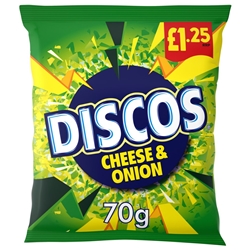 Discos Cheese & Onion Crisps £1.25
