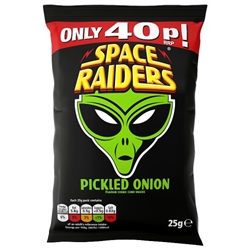 Space Raiders Pickled Onion Crisps 40p