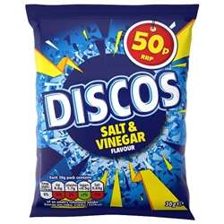 Discos Salt & Vinegar Crisps 50p