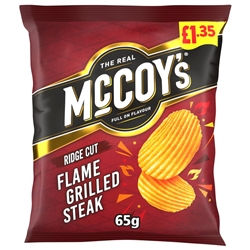McCoys Flame Grilled Steak Crisps £1.35