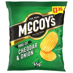 McCoys Cheddar & Onion Crisps £1.35