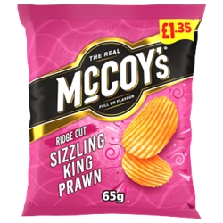 McCoys Sizzlin King Prawn Crisps £1.35