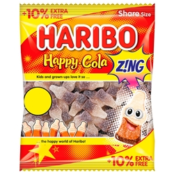 Haribo Happy Cola Zing £1.25 + 10% Free