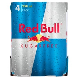 Red Bull Sugar Free Can 4 Pack