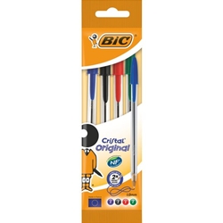 BIC Cristals Pen Assorted 4 Pack