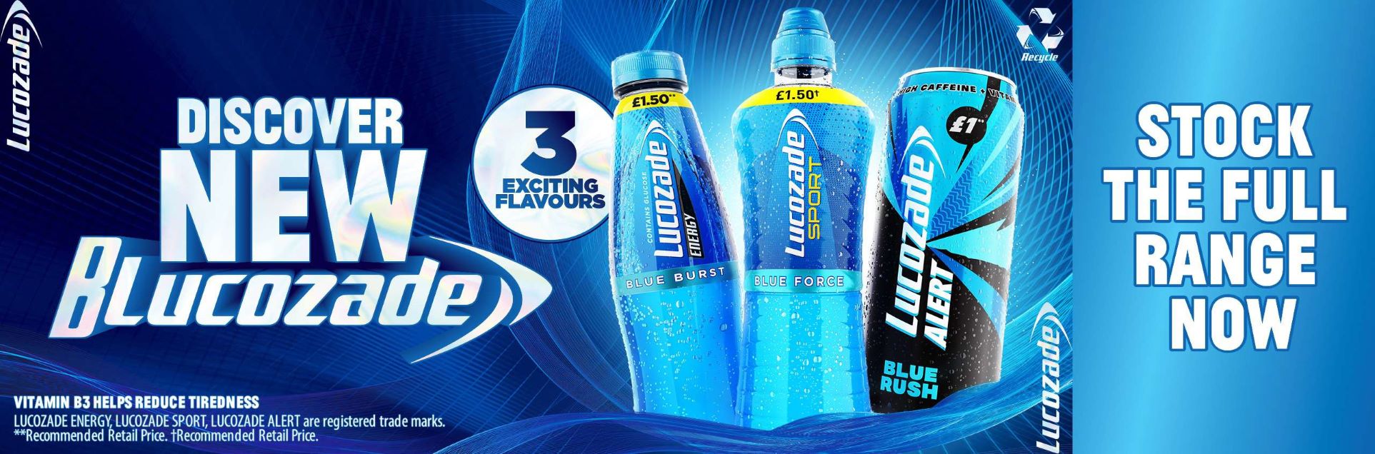 NEW Lucozade Blue