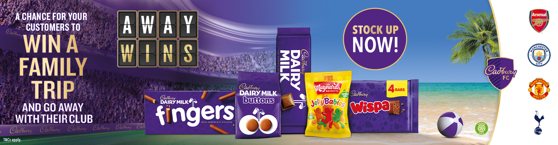 Cadbury AWAY WINS Premier League Promotion